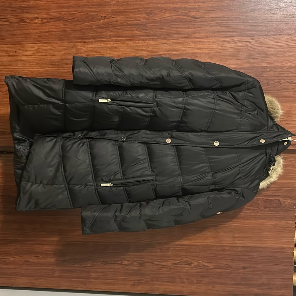 long black puffer jacket